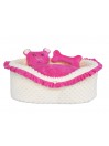 Only Cover of TEDDY FACE BED YELLOW & FUXIA DOTTY CHENILLE