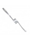 PLAIN LEASH PEARL SILVER ECOLEATHER/SILVER
