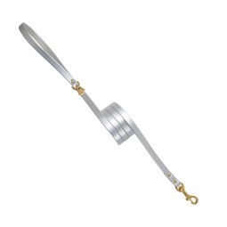 PLAIN LEASH PEARL SILVER...