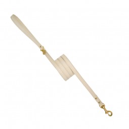 PLAIN LEASH CREAM SUEDE/GOLD