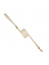 PLAIN LEASH CREAM SUEDE/GOLD