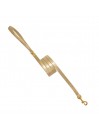 PLAIN LEASH ORO POLAR SUEDE/GOLD