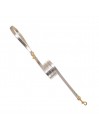 PLAIN LEASH METAL PLATINUM ECOLEATHER/GOLD