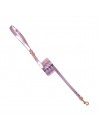 PLAIN LEASH METAL PINK ECOLEATHER/ROSEGOLD