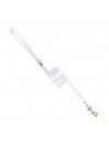 PLAIN LEASH WHITE DORE ECOLEATHER/GOLD