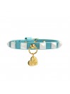 WHITE STUDS COLLAR SEA/GOLD