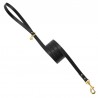 PLAIN LEASH BLACK ECOLEATHER/GOLD