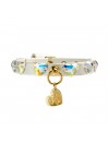 DIAMONDS HEARTS COLLAR WHITE DORE/GOLD