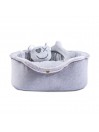 SMILEY BEAR GREY BED