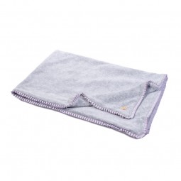 PLAIN VELOUR GREY BLANKET