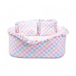 PASTEL RAINBOW VICHY BED