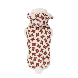 TEDDY ALLOVER HOODIE CREAM
