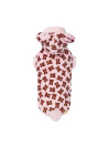 TEDDY ALLOVER HOODIE PINK