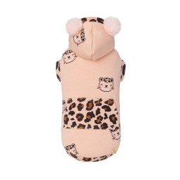LEOPARD SWEATER PEACH