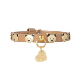 TEDDY STUDS COLLAR CAMEL/GOLD