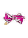 DIAMOND PAPILLON BOW COLLAR FUCHSIA/GOLD