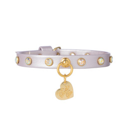 CHATON RIVETS COLLAR LILAC...