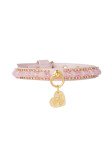 DIAMOND BEADS COLLAR PINK DORE/GOLD