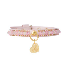 DIAMOND BEADS COLLAR PINK...
