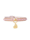 DIAMOND BEADS COLLAR PINK DORE/GOLD