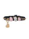 FANCY STONE CHAIN COLLAR BLACK/GOLD