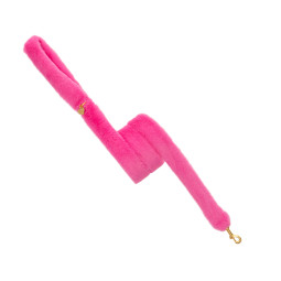 FUR LEASH FUCHSIA/GOLD