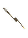 PLAIN LEASH MILITARY ECOLEATHER/GOLD