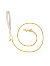 CHAIN LEASH CREAM SUEDE/GOLD
