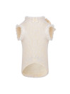 SMILEY BEAR LACE TSHIRT IVORY
