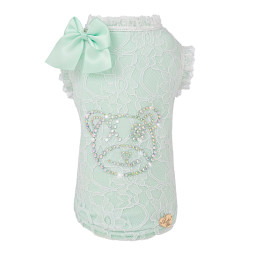 SMILEY BEAR LACE TSHIRT MINT