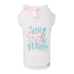 SMILE & BE HAPPY TSHIRT WHITE