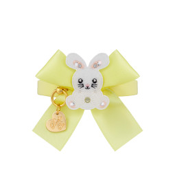 HAPPY BUNNY BOW COLLAR YELLOW