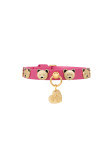 TEDDY STUDS COLLAR FUCHSIA
