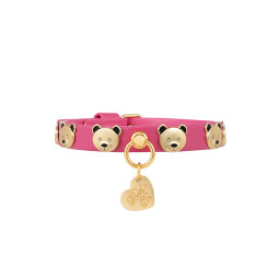 TEDDY STUDS COLLAR FUCHSIA
