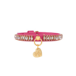 ZIRCON CHAIN COLLAR FUCHSIA