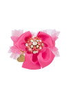 MON PRECIOUS FRUFRU BOW COLLAR FUCHSIA