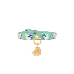 DIAMONDS HEARTS COLLAR ACQUA