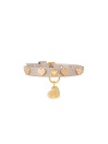 HEARTS STUDS COLLAR TAUPE DORE