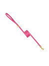 PLAIN LEASH FUCHSIA ECOLEATHER/GOLD