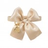 SATIN BOW COLLAR COOKIE ECOLEATHER/GOLD