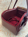 TRAVEL BAG BORDEAUX ECOLEATHER/GOLD