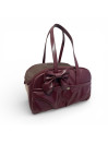 TRAVEL BAG BORDEAUX ECOLEATHER/GOLD