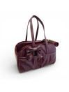 TRAVEL BAG BORDEAUX ECOLEATHER/GOLD
