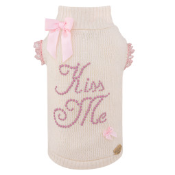 KISS ME CASHWOOL PULL WHITE