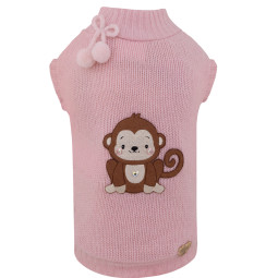 MONKEY CASHWOOL PULL PINK