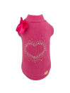 SPARKLING HEART CASHWOOL PULL FUCHSIA
