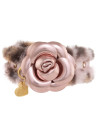 CAMELIA CHATON LEOPARD FUR COLLAR CIPRIA/GOLD