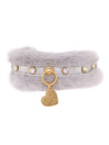CHATON RIVETS FUR COLLAR SILVER/GOLD