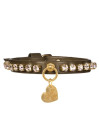 DIAMONDS CHAIN COLLAR BURGUNDY/GOLD