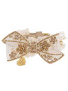 GOLDEN DIAMOND PAPILLON BOW COLLAR CHAMPAGNE/GOLD